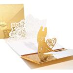 Goldene Hochzeitseinladungen aus Papier 