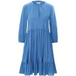 Reduzierte Blaue TCHIBO Bio Rundhals-Ausschnitt Damenkleider mit Knopf aus Baumwolle Größe L 