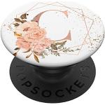Reduzierte Pinke Blumenmuster Elegante PopSockets Popsockel mit Bildern Wasserdicht für Damen 