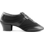Schwarze Tanzschuhe Latein in Normalweite aus Leder für Herren Größe 38 mit Absatzhöhe 3cm bis 5cm 