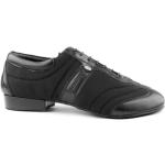 Schwarze PortDance Tanzschuhe Standard in Breitweite aus Veloursleder für Herren Größe 46 mit Absatzhöhe bis 3cm 