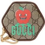 Beige Motiv Gucci Print Herrenportemonnaies & Herrenwallets mit Reißverschluss 