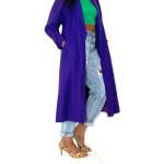 Lila Midi Trenchcoats mit Knopf aus Wolle für Damen Größe L für den für den Winter 