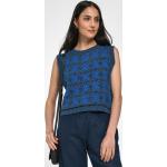 Reduzierte Blaue Karo Business Basler portray berlin Damenstrickwaren aus Baumwolle maschinenwaschbar Größe L 