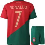 Portugal Trikot Set Ronaldo - Kinder und Erwachsene - Jungen - Fußball Trikot - Fussball Geschenke - Sport t Shirt - Sportbekleidung - Größe 116