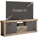 Hellbraune Moderne Hometrend TV Schränke & Fernsehschränke aus Eiche mit Schublade Breite 150-200cm, Höhe 150-200cm, Tiefe 0-50cm 