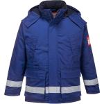 Blaue Gesteppte Portwest Warnschutzjacken aus Baumwolle mit Reflektoren für Herren Größe M für den für den Winter 