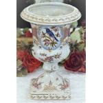 Porzellan Vase Bronze Prunkvase Pokal Blumenvase Tischvase Craquele Prunkgefäß 