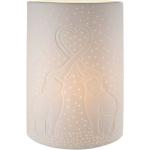 Weiße Gilde Nachttischlampen & Nachttischleuchten mit Elefantenmotiv aus Porzellan E14 