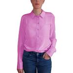 Posh Gear Damen Seidenbluse Collettoseta Bluse aus 100% Seide, rosa, Größe XXL