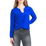 Posh Gear Damen Seidenbluse Nobicetta Bluse aus 100% Seide, dunkel blau, Größe L
