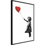 Poster - Banksy: Girl with Balloon II | 30x45 cm | Schwarzer Rahmen