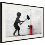 Schwarze artgeist Banksy Poster aus Papier mit Rahmen 60x90 