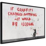 Schwarze artgeist Banksy Poster mit Graffiti-Motiv aus Papier mit Rahmen 60x90 
