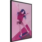 Poster - Girl on a Skateboard | 30x45 cm | Schwarzer Rahmen