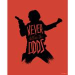 Poster Star Wars Silhouette Quotes Han Solo 40x50 cm