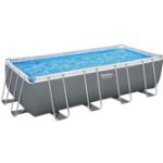 Power Steel? Frame Pool Komplett-Set mit Sandfilteranlage 549 x 274 x 132 cm, grau, eckig