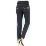 Schwarze Bestickte bader Jeans mit Stickerei mit Reißverschluss aus Baumwolle für Damen Größe L 