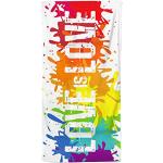 Weiße LGBT Gay Pride Sporthandtücher aus Frottee trocknergeeignet 70x140 