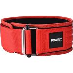 PowrX Gewichthebergürtel - Hochwertiger und einstellbarer Fitnessgürtel für Workout - Selbstsichernde Rückenunterstützung für Gewichtheben, Powerlifting und Kreuzheben - 38x4x16cm - Rot