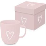 Rosa PPD Teetassen 350 ml matt aus Porzellan zum Valentinstag 