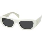Weiße Prada Rechteckige Rechteckige Sonnenbrillen aus Kunststoff für Herren 