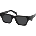 Schwarze Prada Quadratische Kunststoffsonnenbrillen für Herren 