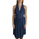 Reduzierte Blaue Elegante Prada Seidenkleider ohne Verschluss aus Seide für Damen Größe M 