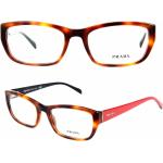 Rote Prada Brillenfassungen aus Kunststoff für Damen 