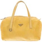 Reduzierte Gelbe Prada Lederhandtaschen mit Riemchen für Damen 