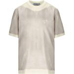 Reduzierte Graue Elegante Kurzärmelige Prada T-Shirts aus Baumwolle maschinenwaschbar für Damen Größe XS 