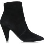 Schwarze Prada High Heel Stiefeletten & High Heel Boots aus Veloursleder für Damen Größe 40 mit Absatzhöhe über 9cm 