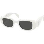 Reduzierte Weiße Prada Retro Sonnenbrillen aus Kunststoff für Damen 