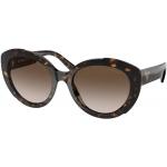 Braune Prada Ovale Ovale Sonnenbrillen aus Kunststoff für Damen 