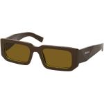 Braune Prada Rechteckige Rechteckige Sonnenbrillen aus Kunststoff für Herren 