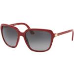 Rote Prada Rechteckige Rechteckige Sonnenbrillen aus Kunststoff für Damen 