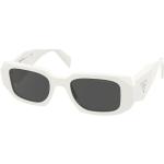 Weiße Prada Quadratische Kunststoffsonnenbrillen für Damen 