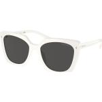 Weiße Prada Quadratische Sonnenbrillen mit Sehstärke aus Kunststoff für Damen 