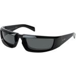 Schwarze Prada Rechteckige Rechteckige Sonnenbrillen aus Kunststoff für Herren 