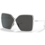 Dunkelgraue Prada Rechteckige Rechteckige Sonnenbrillen aus Metall für Damen 