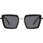Schwarze Prada Quadratische Sonnenbrillen polarisiert aus Kunststoff für Damen 