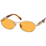 Goldene Prada Runde Sonnenbrillen mit Sehstärke für Herren 