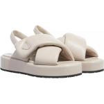 Prada Sandalen & Sandaletten - Soft Wedge Sandals In Padded Nappa Leather - Gr. 40 - in Beige - für Damen