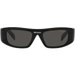Reduzierte Schwarze Prada Rechteckige Rechteckige Sonnenbrillen für Damen 