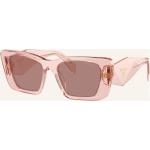 Rosa Prada Rechteckige Rechteckige Sonnenbrillen aus Kunststoff für Herren 