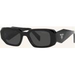 Dunkelgraue Prada Rechteckige Rechteckige Sonnenbrillen aus Kunststoff für Herren 