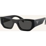 Dunkelgraue Prada Rechteckige Rechteckige Sonnenbrillen aus Kunststoff für Damen 