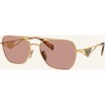 Goldene Prada Pilotenbrillen aus Kunststoff für Damen 