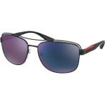 Violette Prada Verspiegelte Sonnenbrillen für Herren 