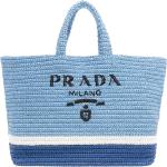Prada Tote - Small Crocheted Tote Bag - Gr. unisize - in Blau - für Damen